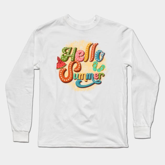 Hello summer Long Sleeve T-Shirt by PrintAmor